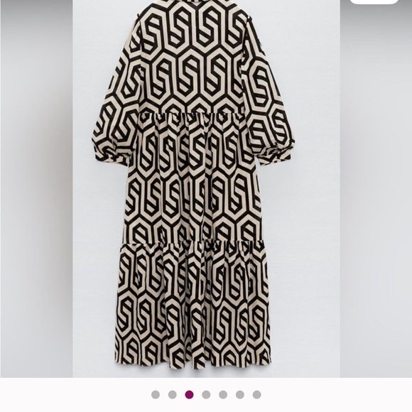 Zara Geometric Print Cotton Dress - Picture 10 of 10